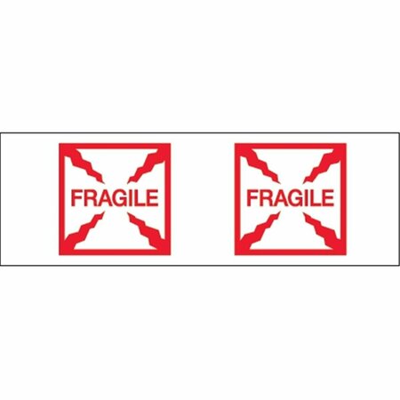 PERFECTPITCH Fragile Box Pre-Printed Carton Sealing Tape - Red & White, 36PK PE3359033